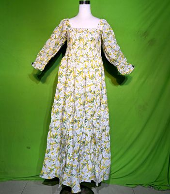 L-XL Sara Dress 100% Cotton 57&quot; Inches Long Jalabiya