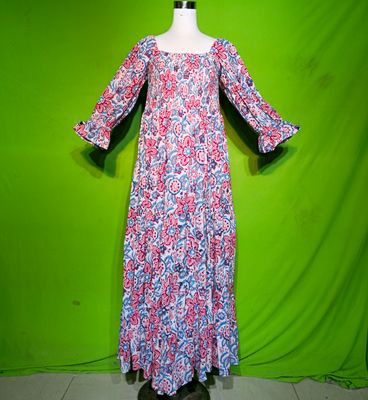 S-M Sara Dress 100% Cotton 57&quot; Inches Long Jalabiya