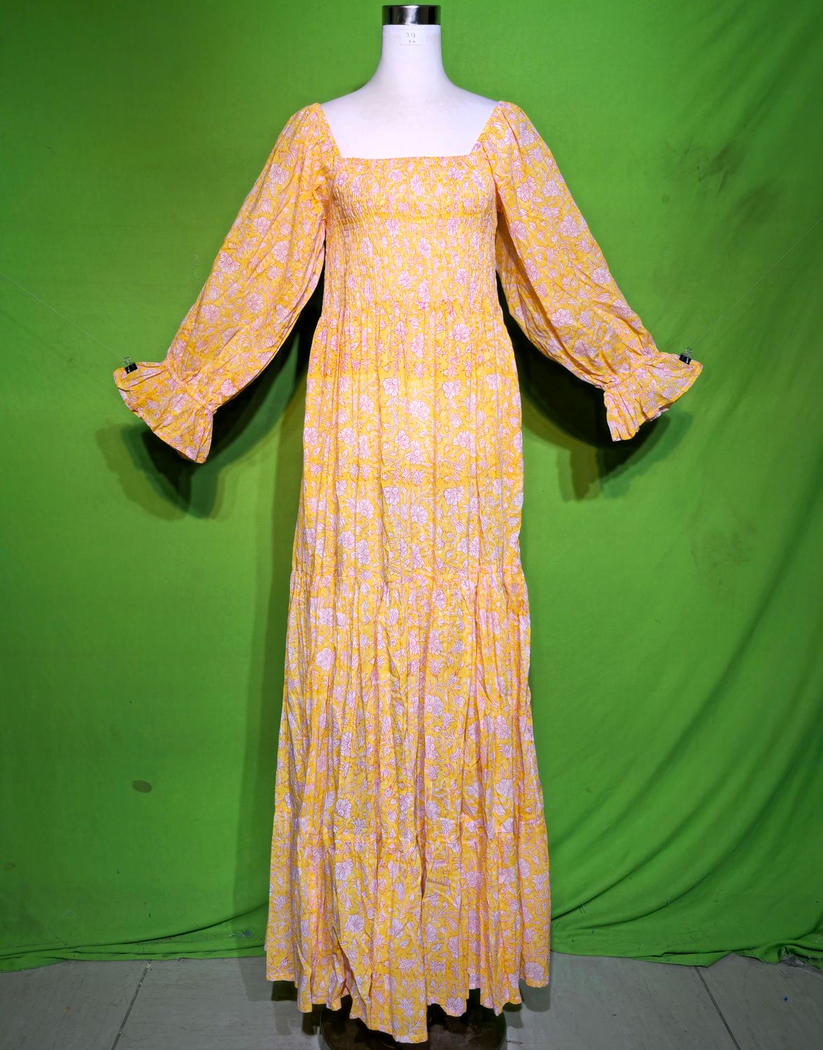 S-M Sara Dress 100% Cotton 57&quot; Inches Long Jalabiya