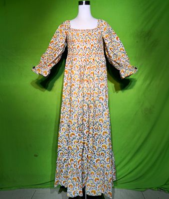 S-M Sara Dress 100% Cotton 57&quot; Inches Long Jalabiya
