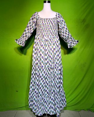 S-M Sara Dress 100% Cotton 57&quot; Inches Long Jalabiya