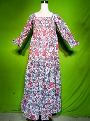 L-XL Sara Dress 100% Cotton 57&quot; Inches Long Jalabiya