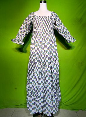 L-XL Sara Dress 100% Cotton 57&quot; Inches Long Jalabiya