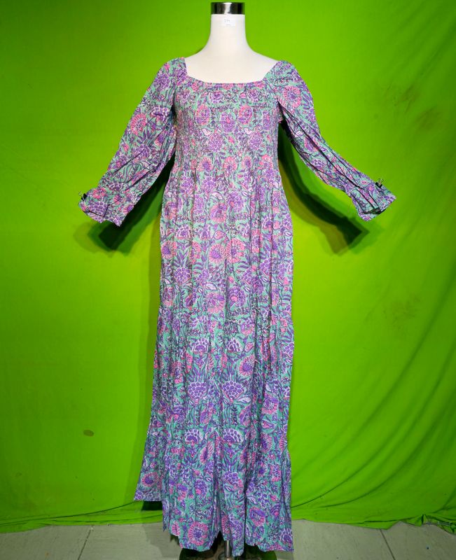 2XL-3XL Sara Dress 100% Cotton 57&quot; Inches Long Jalabiya