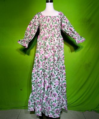 2XL-3XL Sara Dress 100% Cotton 57&quot; Inches Long Jalabiya