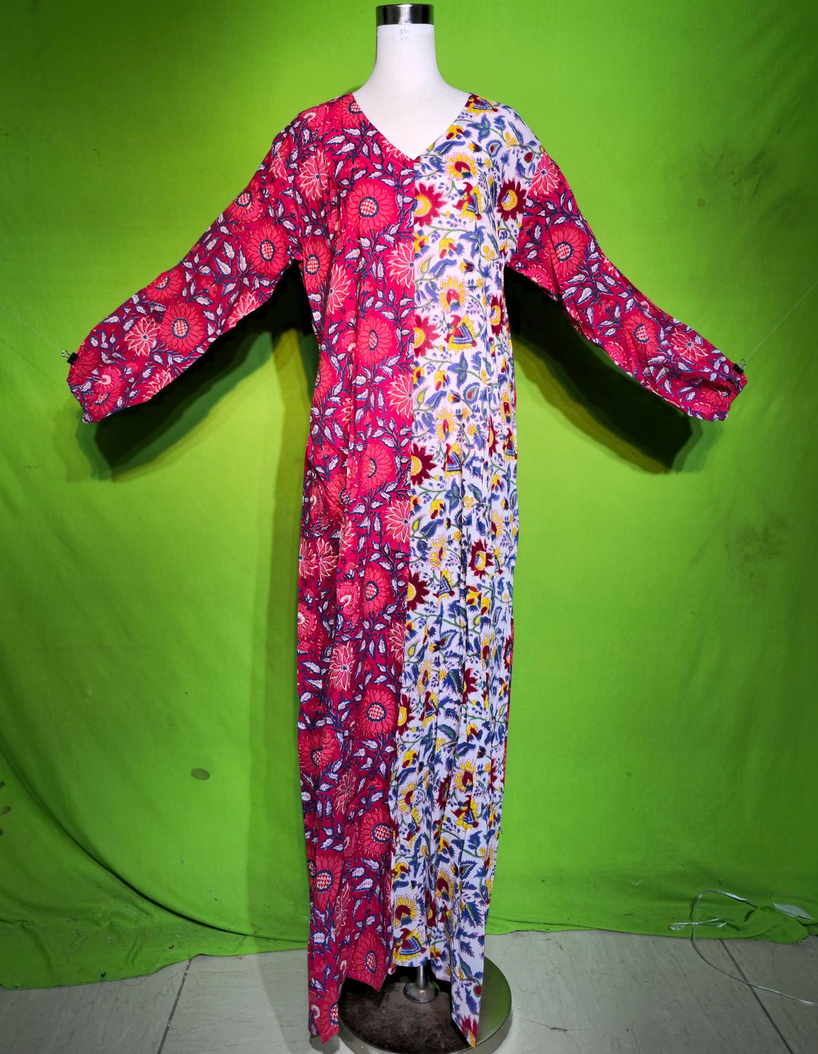 2XL-3XL Jamila Dress 100% Cotton 57&quot; Inches Long Jalabiya