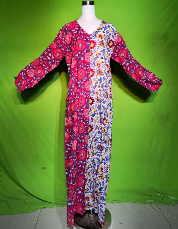 2XL-3XL Jamila Dress 100% Cotton 57&quot; Inches Long Jalabiya