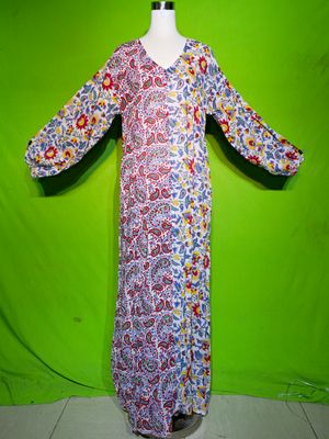 L-XL Jamila Dress 100% Cotton 57&quot; Inches Long Jalabiya