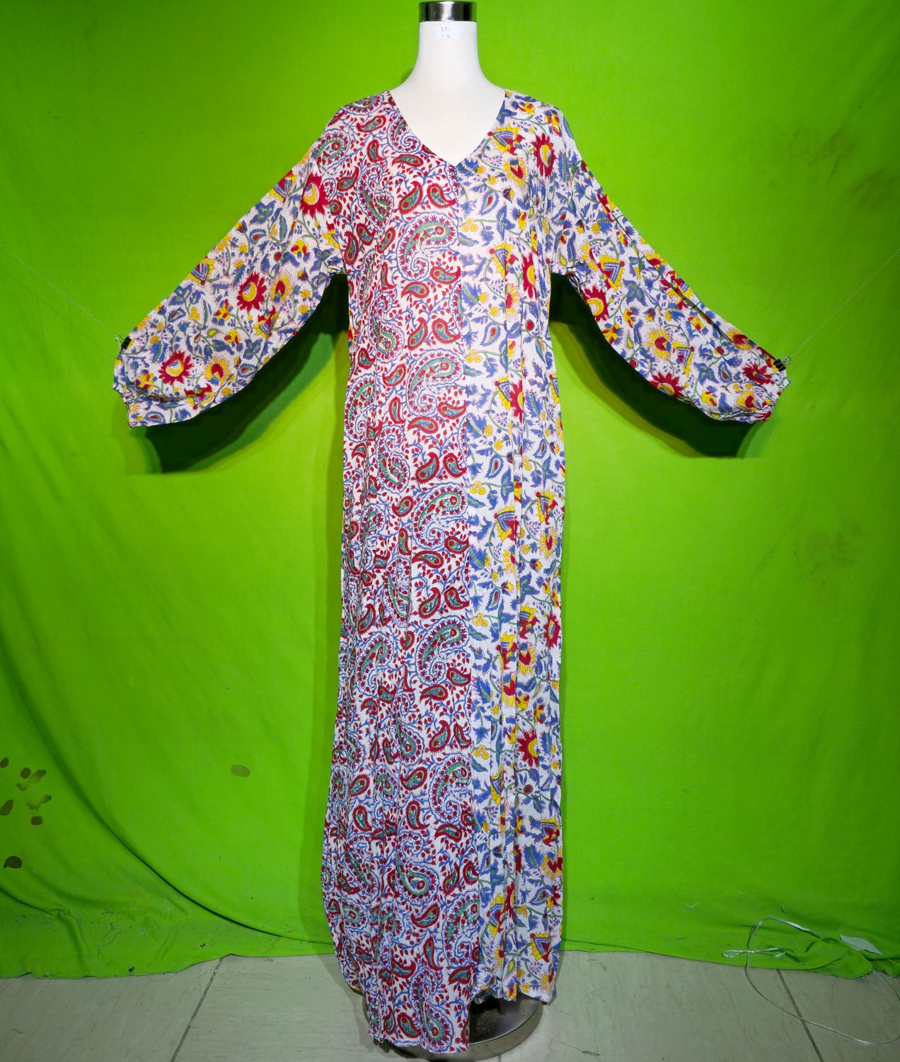 S-M Jamila Dress 100% Cotton 57&quot; Inches Long Jalabiya