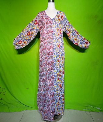 S-M Jamila Dress 100% Cotton 57&quot; Inches Long Jalabiya