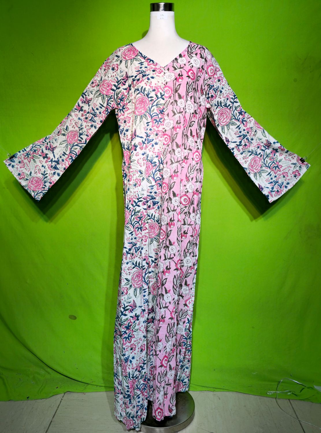 L-XL Jamila Dress 100% Cotton 57&quot; Inches Long Jalabiya