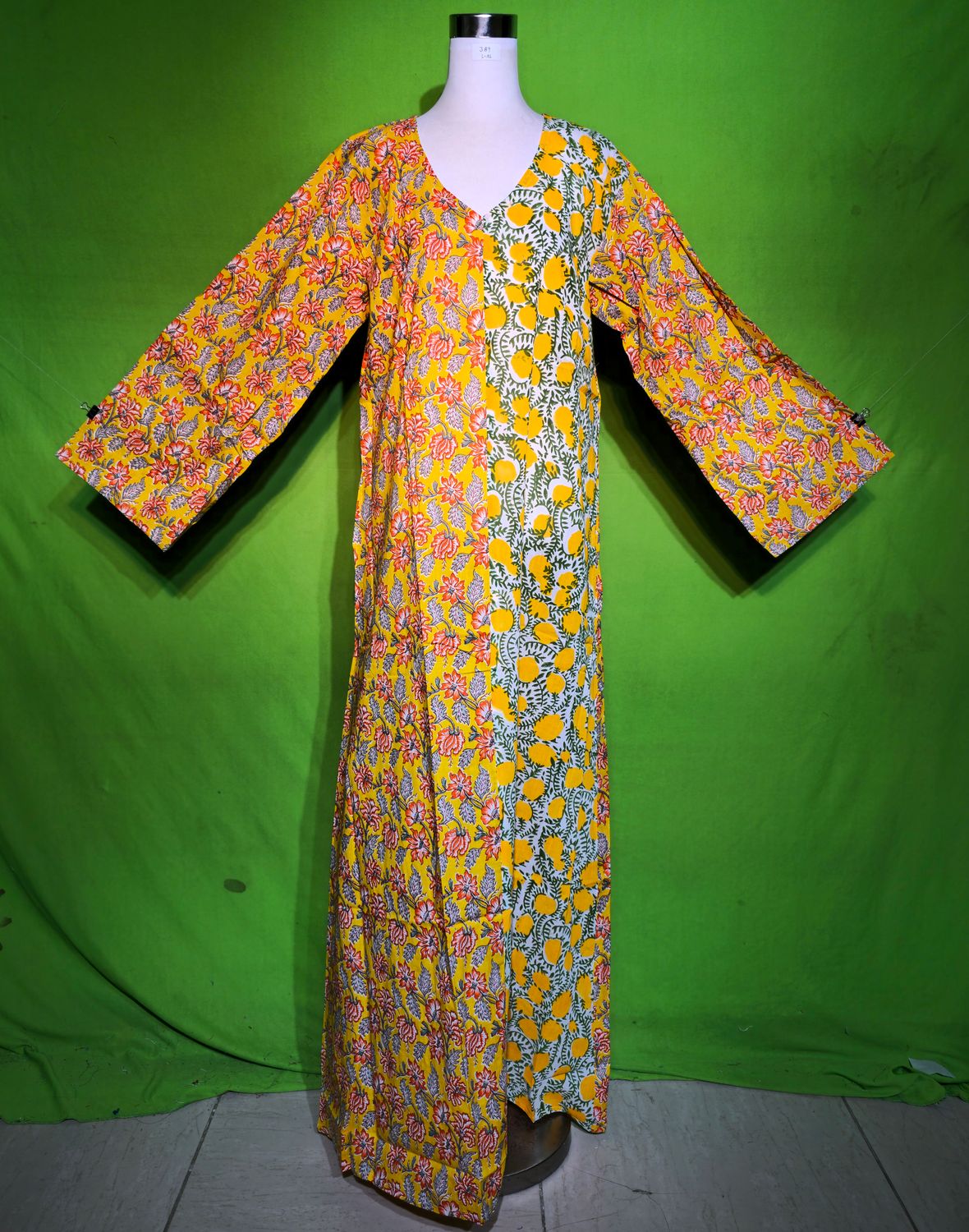 L-XL Jamila Dress 100% Cotton 57&quot; Inches Long Jalabiya