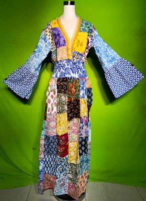L-XL Zam Dress 100% Cotton 57&quot; Inches Long Jalabiya