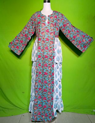 S-M Butterfly Dress 100% Cotton 57&quot; Inches Long Jalabiya
