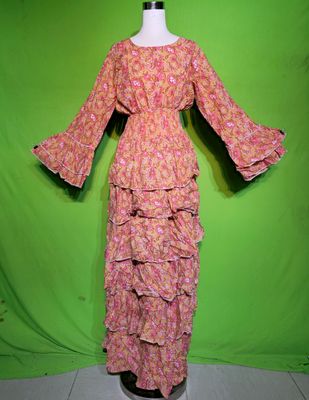 L-XL Zam Dress 100% Cotton 57&quot; Inches Long Jalabiya