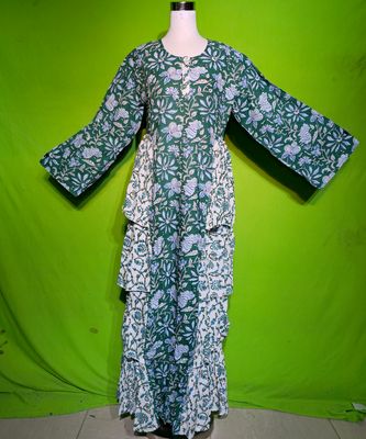 S-M Butterfly Dress 100% Cotton 57&quot; Inches Long Jalabiya