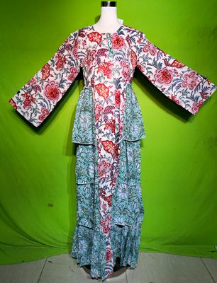 S-M Butterfly Dress 100% Cotton 57&quot; Inches Long Jalabiya