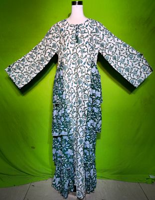 L-XL Butterfly Dress 100% Cotton 57&quot; Inches Long Jalabiya