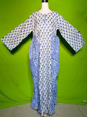 L-XL Butterfly Dress 100% Cotton 57&quot; Inches Long Jalabiya