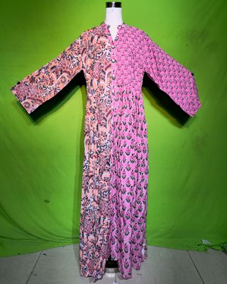 L-XL Afia Dress 100% Cotton 57&quot; Inches Long Jalabiya