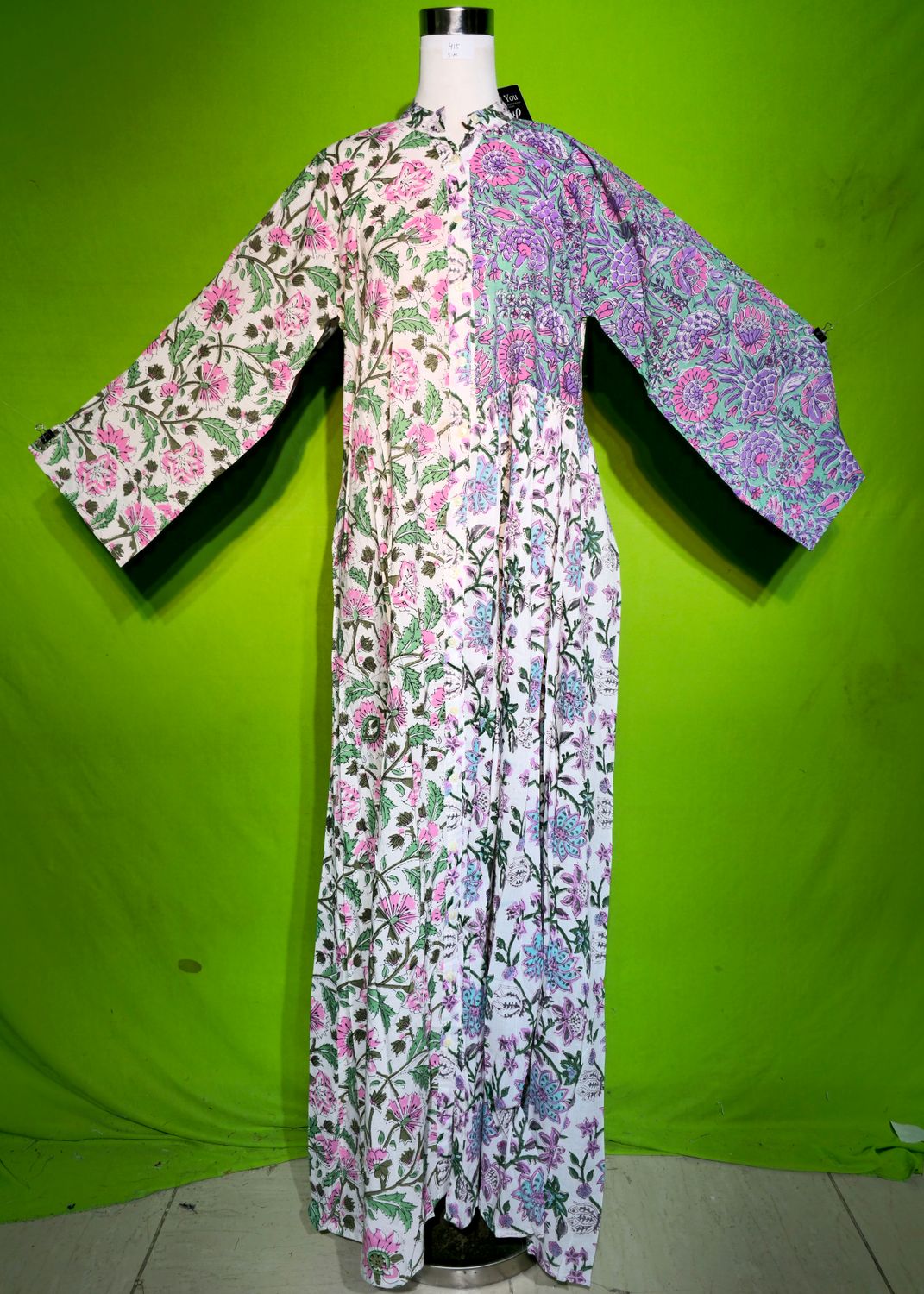S-M Afia Dress 100% Cotton 57&quot; Inches Long Jalabiya