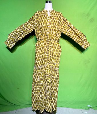 L-XL Belt Dress 100% Cotton 57&quot; Inches Long Jalabiya