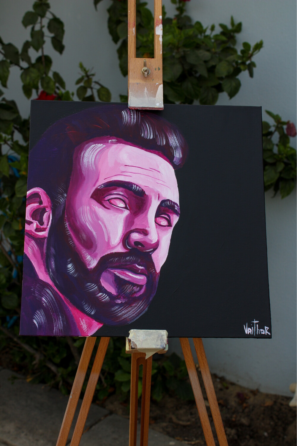 Chris Evans Painting, Captain America