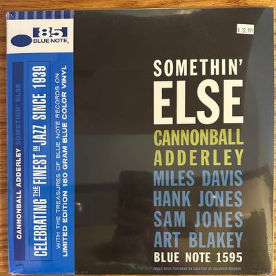 Cannonball Adderley &quot;Somethin&#39; Else&quot; LP (Blue Note 85 - 180g Blue Vinyl)