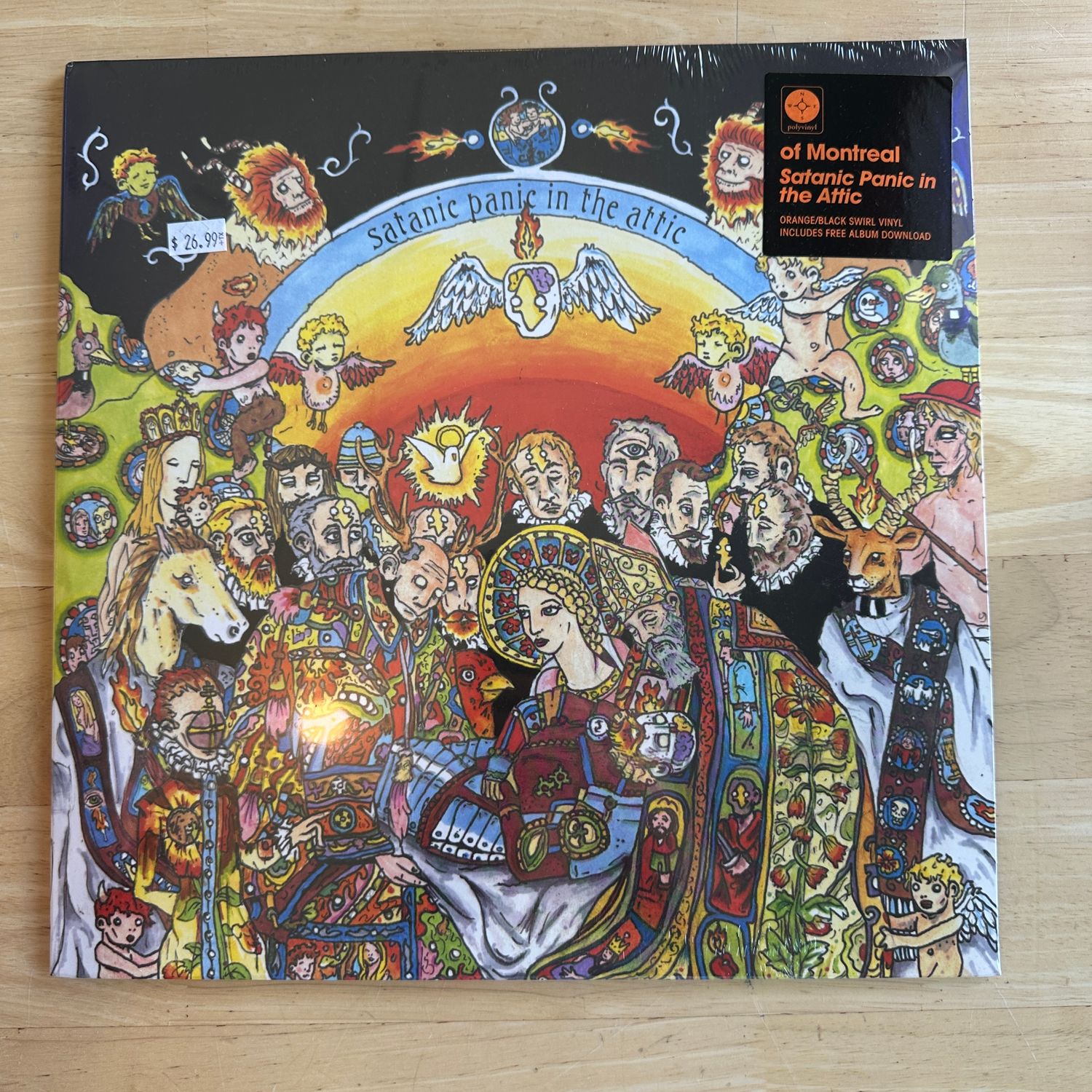 Of Montreal &quot;Satanic Panic in the Attic&quot; LP (Orange/Black Swirl)