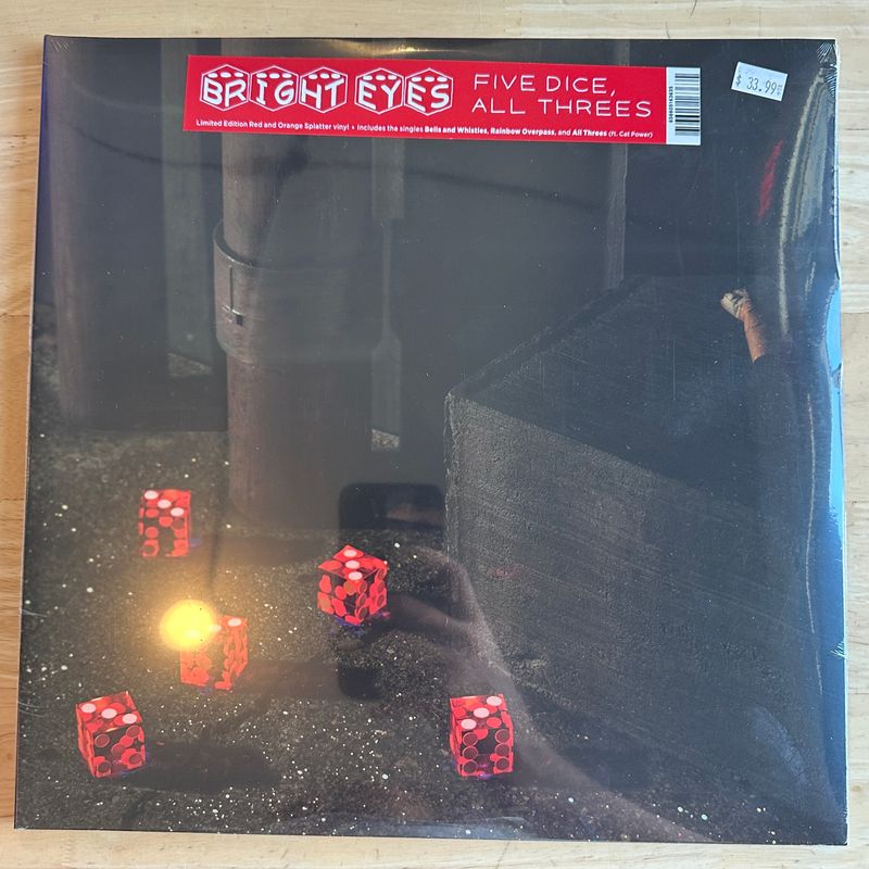 Bright Eyes &quot;Five Dice, All Threes&quot; LP (Colored Vinyl)