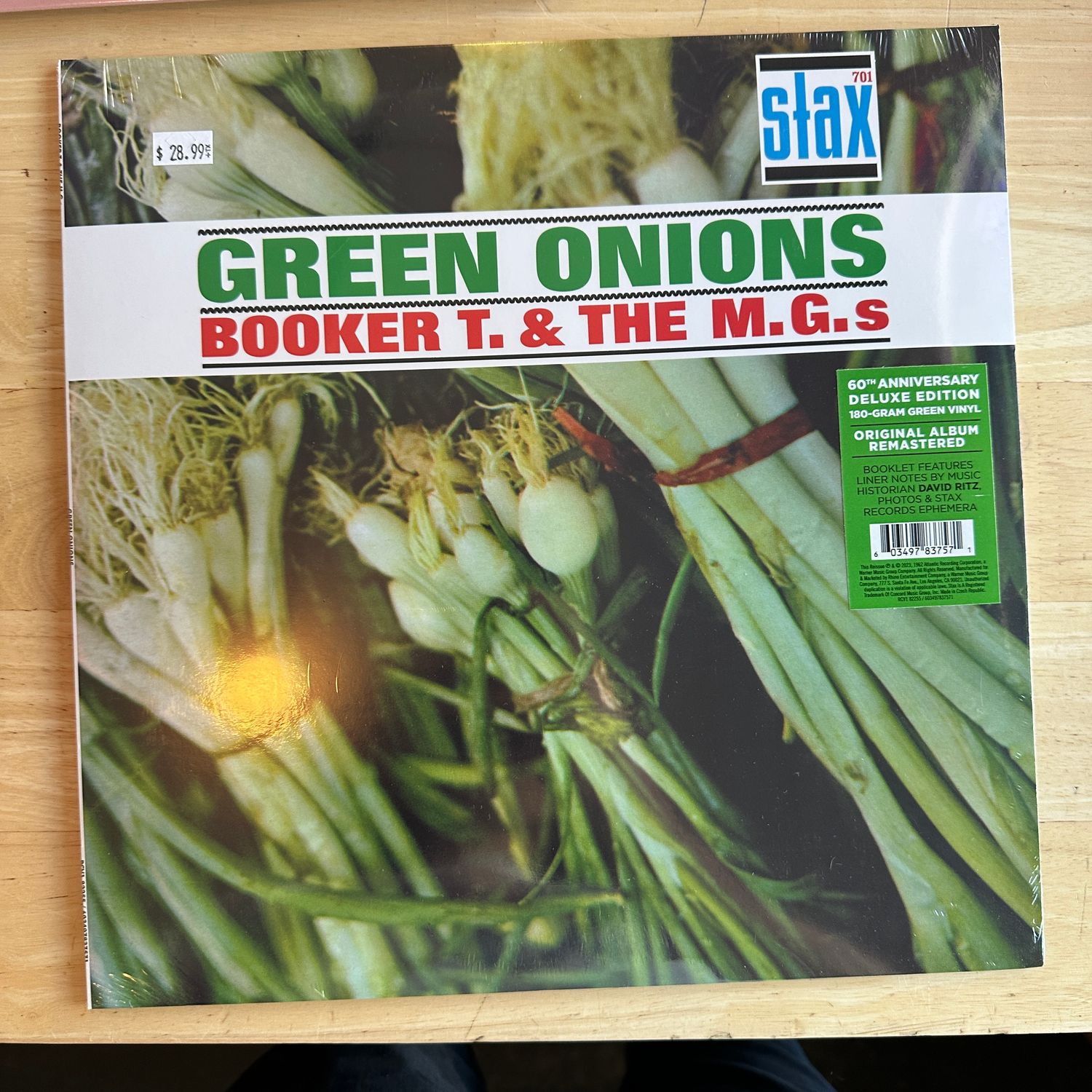 Booker T. &amp; The Mg&#39;s &quot;Green Onions&quot; LP (60th Anniversary Green Vinyl Remastered)