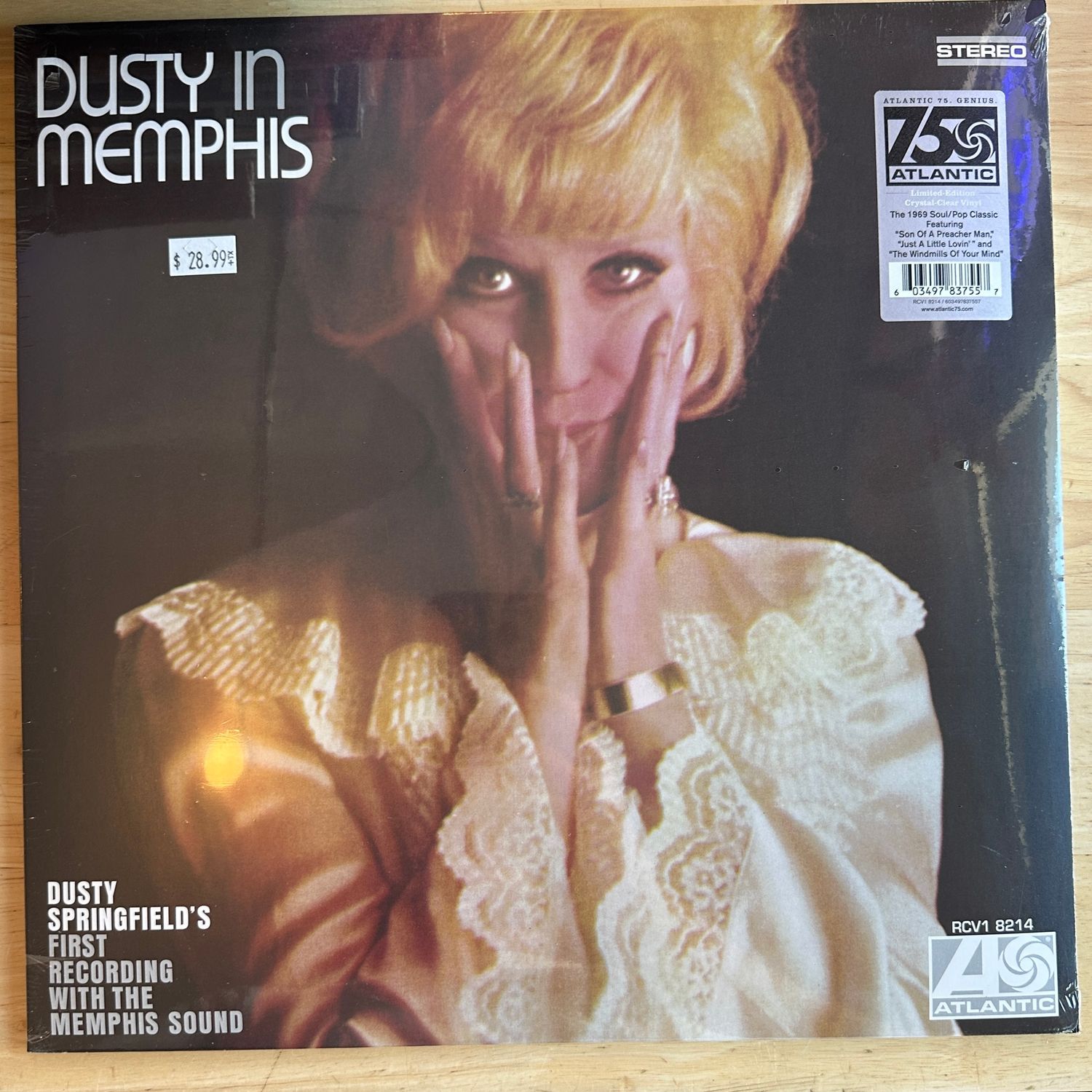 Dusty Springfield &quot;Dusty In Memphis&quot; LP (Limited Clear Vinyl Atlantic 75)