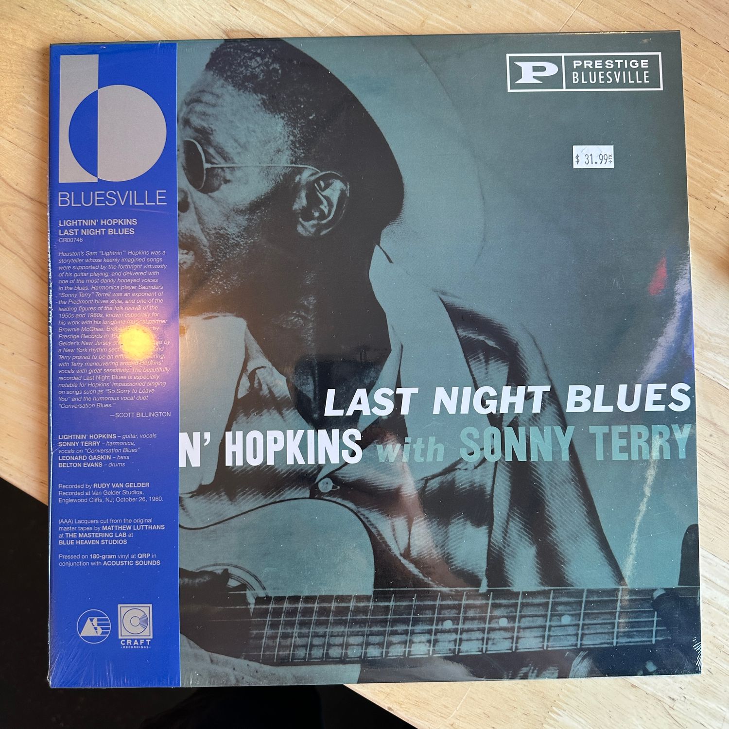 Lightnin&#39; Hopkins &quot;Last Night Blues&quot; LP (Bluesville Reissue)