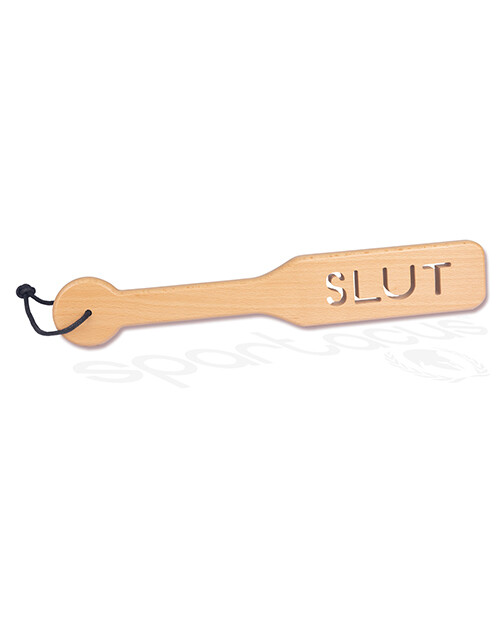 32CM ZELKOVA WOOD PADDLE W/ IMPRESSION SLUT