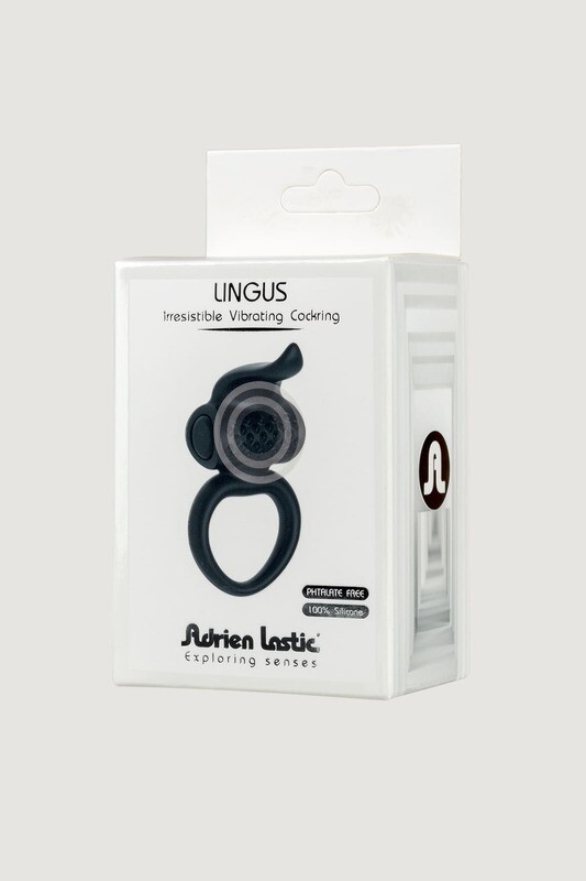 ADRIEN LASTIC LINGUS BLACK VIBRATING C RING