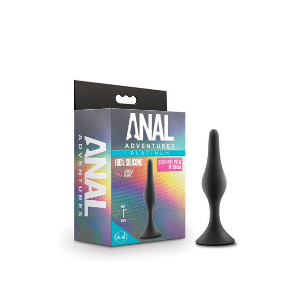 ANAL ADVENTURE BEGINNER ANAL PLUG MEDIUM BLACK