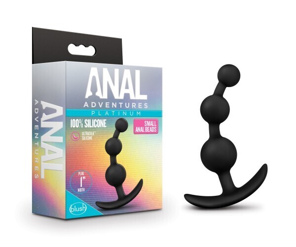 ANAL ADVENTURES PLATINUM SMALL ANAL BEADS BLACK