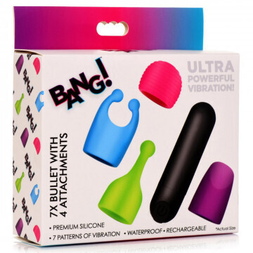 BANG! 7X BULLET W/ 4 ATTACHMENTS