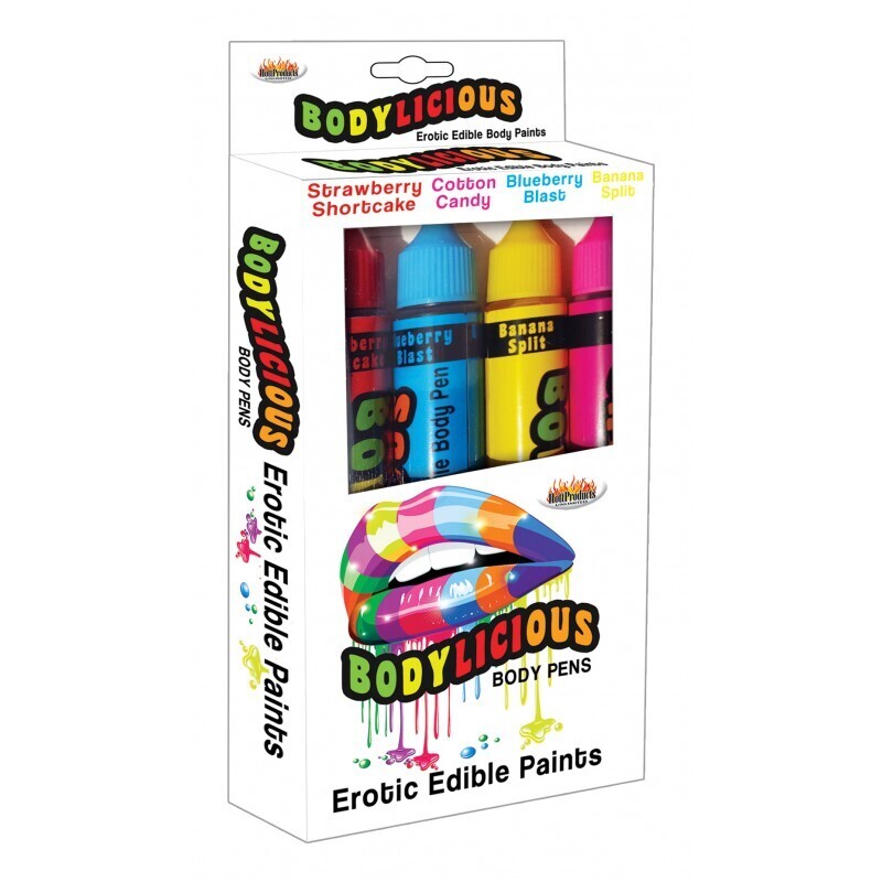 BODYLICIOUS EROTIC EDIBLE BODY PAINT 4PK