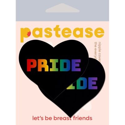 PASTEASE RAINBOW PRIDE BLACK HEARTS