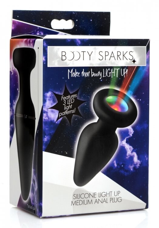 BOOTY SPARKS SILICONE LIGHT-UP PLUG MEDIUM
