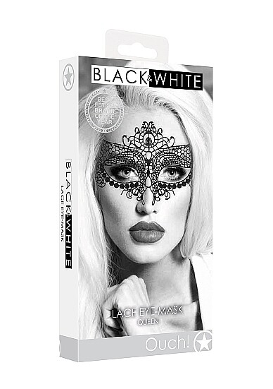 B&amp;W LACE EYE MASK QUEEN