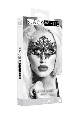 B&amp;W LACE EYE MASK QUEEN