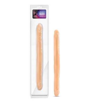 B YOURS 16&quot; DOUBLE DILDO BEIGE