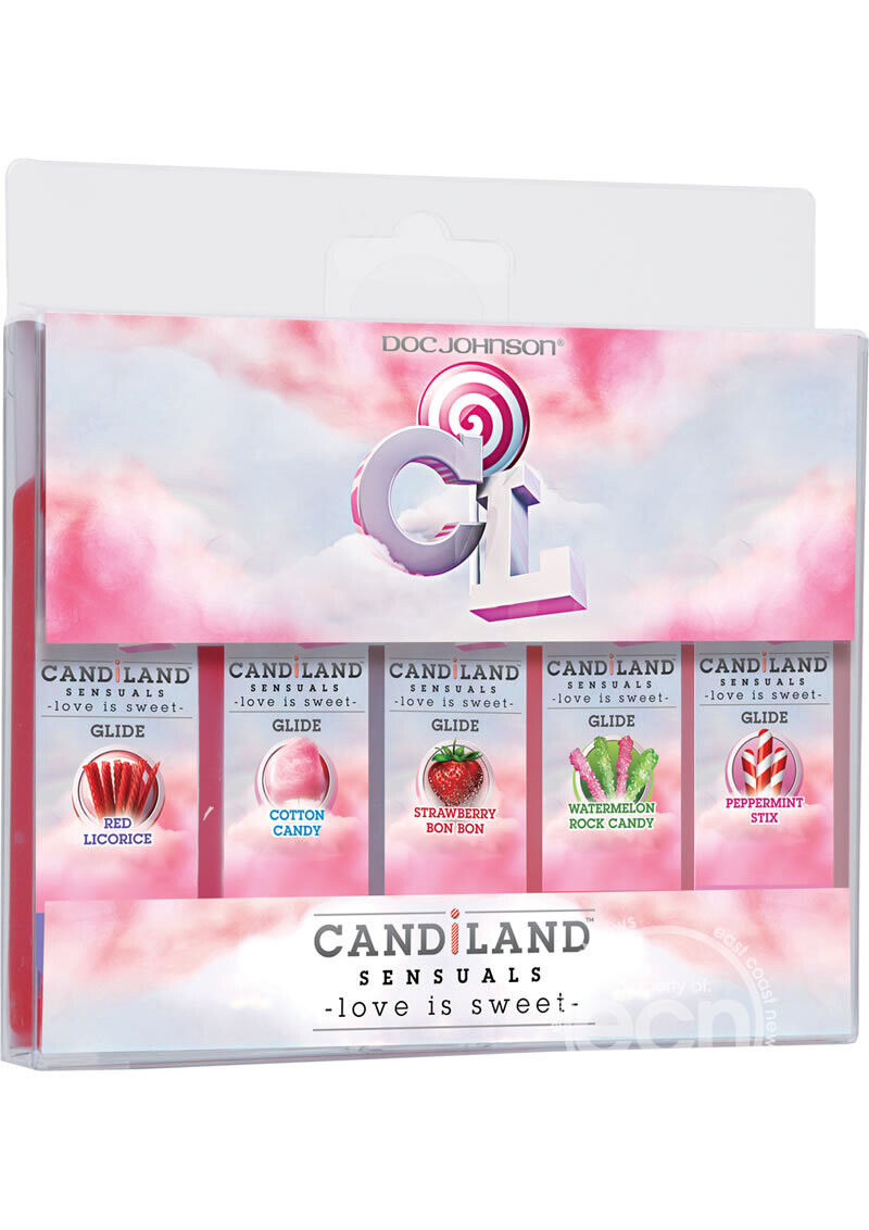 CANDILAND SENSUALS FLAVORED BODY GLIDE WATER BASED LUBRICANT 1OZ 5PK