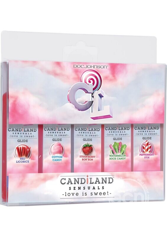CANDILAND SENSUALS FLAVORED BODY GLIDE WATER BASED LUBRICANT 1OZ 5PK