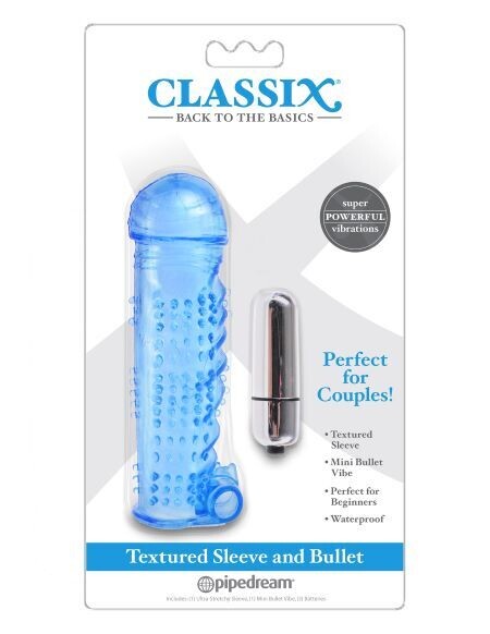 CLASSIX TEXTURED SLEEVE &amp; BULLET BLUE