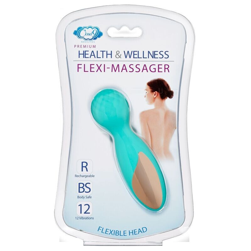CLOUD 9 HEALTH &amp; WELLNESS FLEXI MASSAGER RECHARGEABLE WAND TEAL