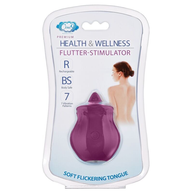CLOUD 9 HEALTH &amp; WELLNESS FLUTTER ORAL TONGUE STIMULATOR PLUM
