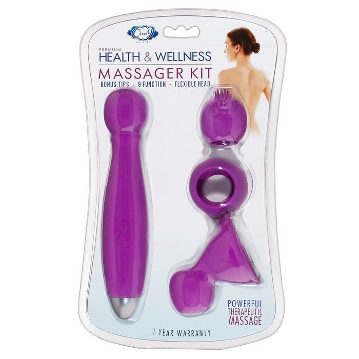 CLOUD 9 HEALTH &amp; WELLNESS WAND KIT 9 FUNCTION FLEXIBLE HEAD PURPLE